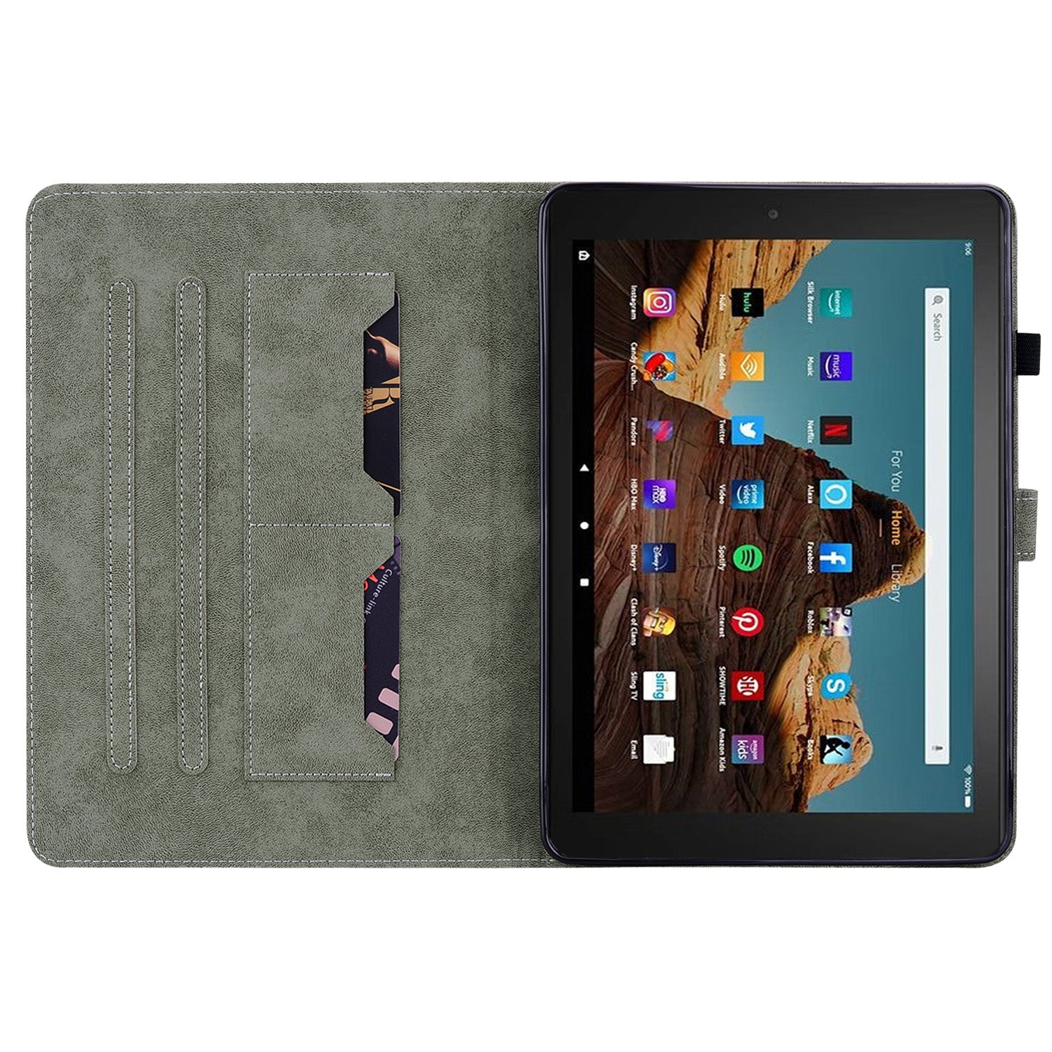 For Amazon Fire HD 10 (2023) Case Leather Tablet Cover with Card Slots Stand For Amazon Fire HD 10 (2023) Case Leather Tablet Cover with Card Slots Stand